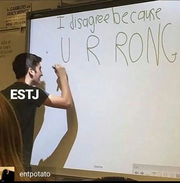 ESTJ Funny Meme